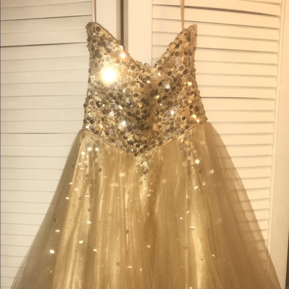 Gold sparkly dress